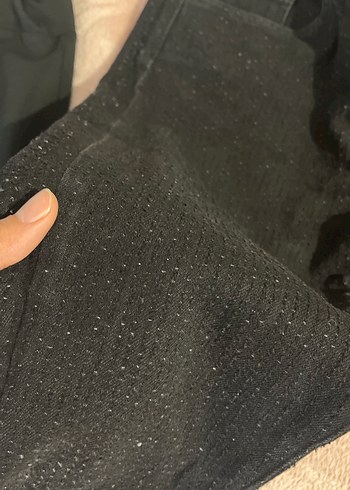 Kadın Siyah Düğmeli Midi Kot Pantolon - Görsel 4