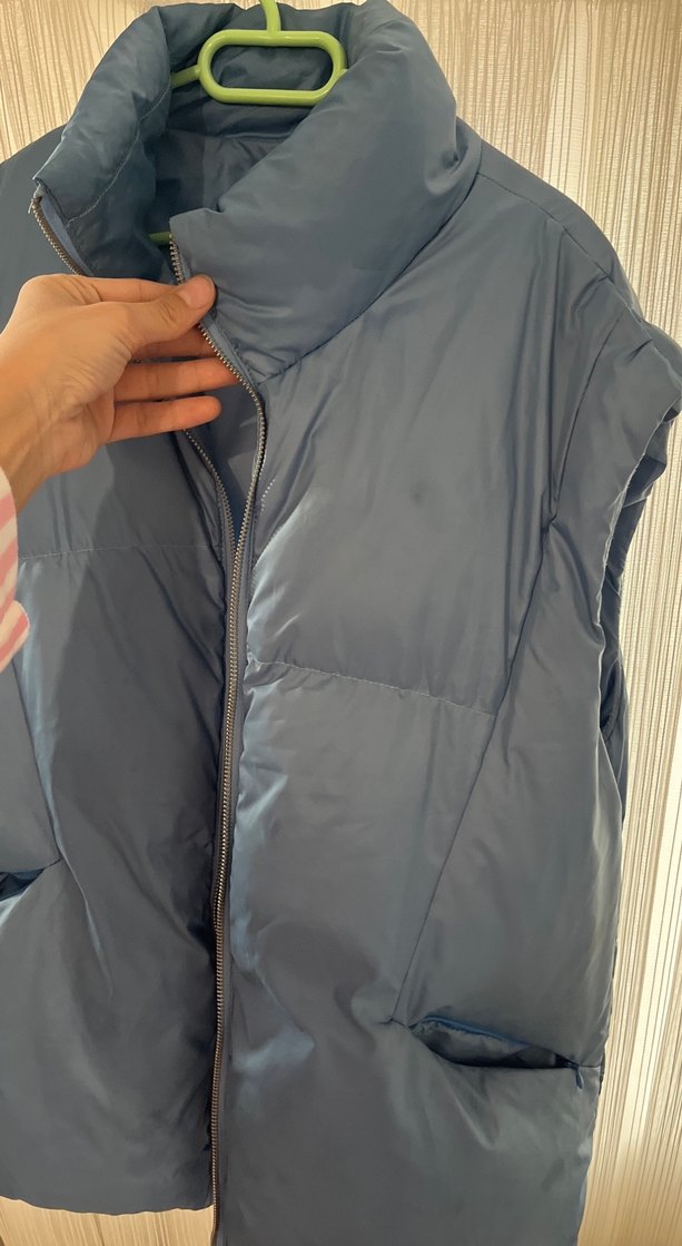 Gri Yüksek Yakalı Kadın Şişme Yelek - Görsel 4