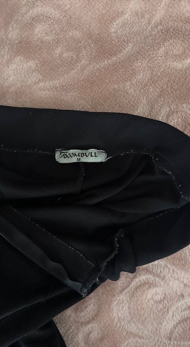 Siyah Düğmeli Kadın Kumaş Pantolon - Görsel 2