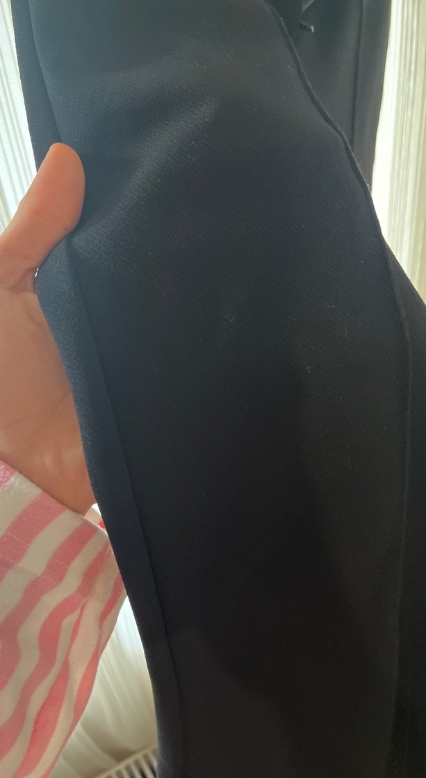 Siyah Düğmeli Kadın Kumaş Pantolon - Görsel 5