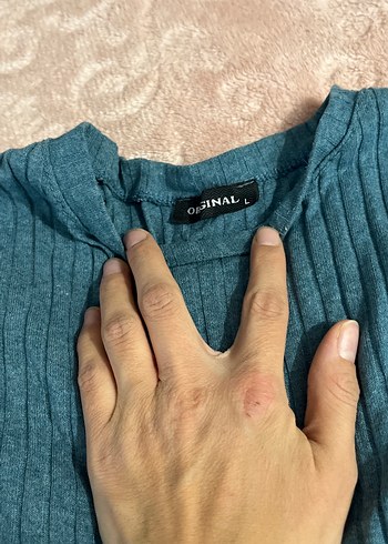 Mint yeşili Uzun Kollu Pilili Kadın triko takım - Görsel 3