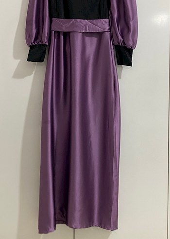 Tasarım Uzun Kollu Mor Kadın Elbise - Görsel 6