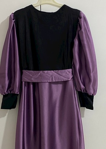 Tasarım Uzun Kollu Mor Kadın Elbise - Görsel 5