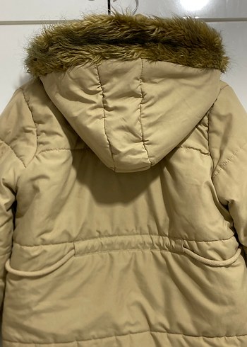 Bej Kürklü Kadın Kışlık Mont - Görsel 4