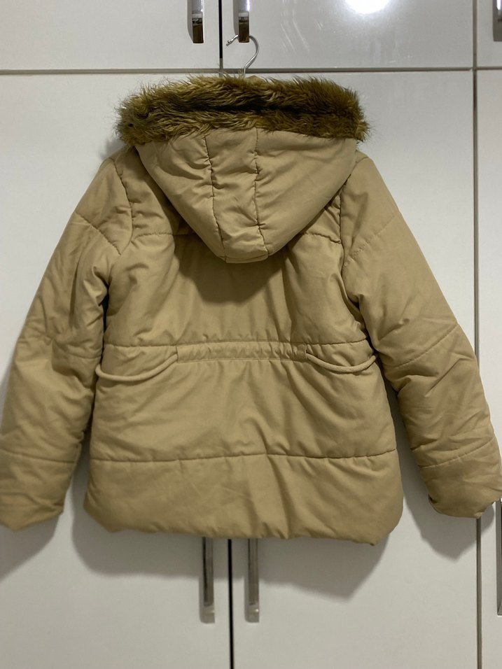 Bej Kürklü Kadın Kışlık Mont - Görsel 3