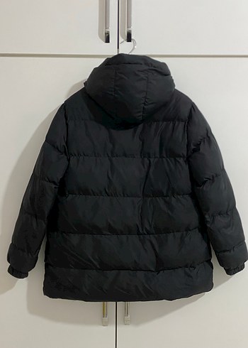 Düğmeli Siyah Kışlık Mont - Görsel 3