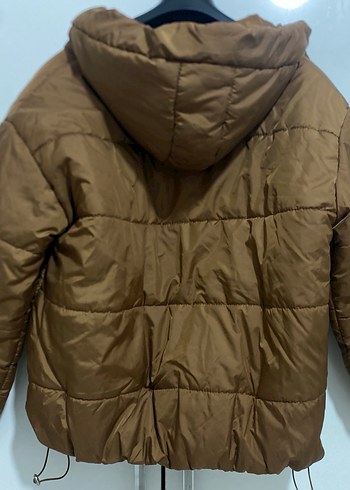 Kahverengi kapüşonlu ayarlanabilir Mont - Görsel 2