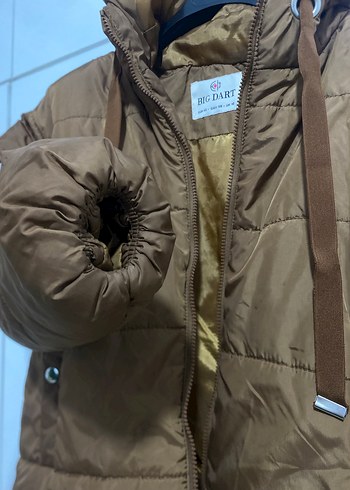 Kahverengi kapüşonlu ayarlanabilir Mont - Görsel 5