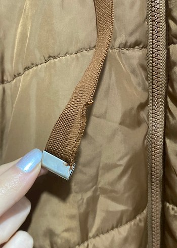 Kahverengi kapüşonlu ayarlanabilir Mont - Görsel 6