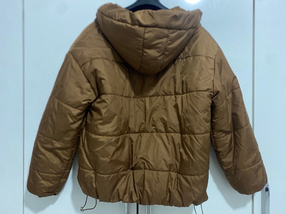 Kahverengi kapüşonlu ayarlanabilir Mont - Görsel 2