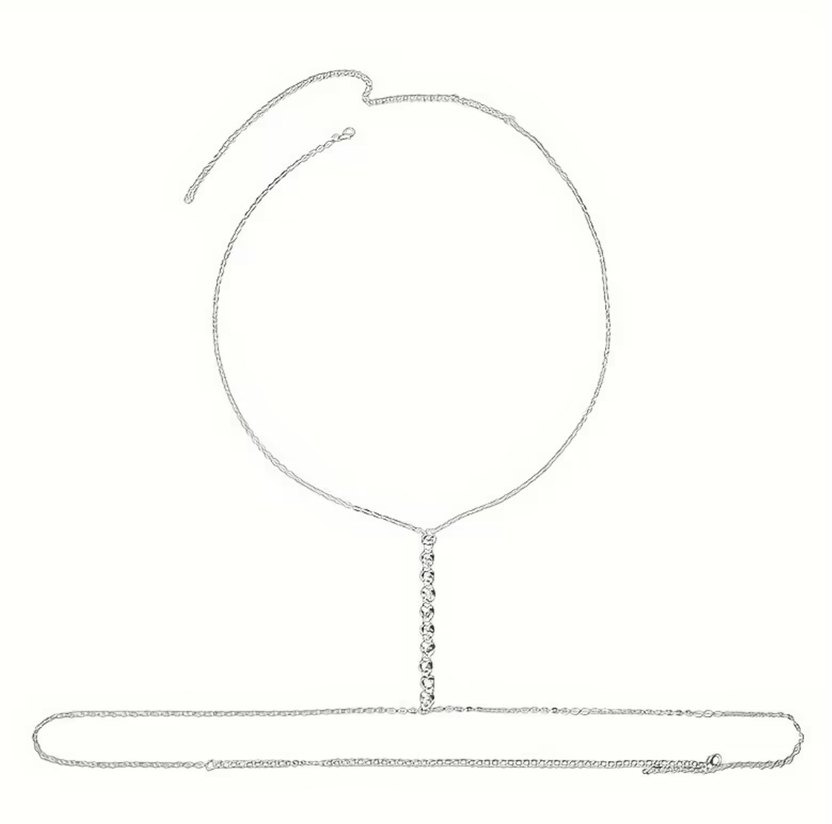 Altın Renk Zincir Detaylı Vücut Zinciri - Görsel 4