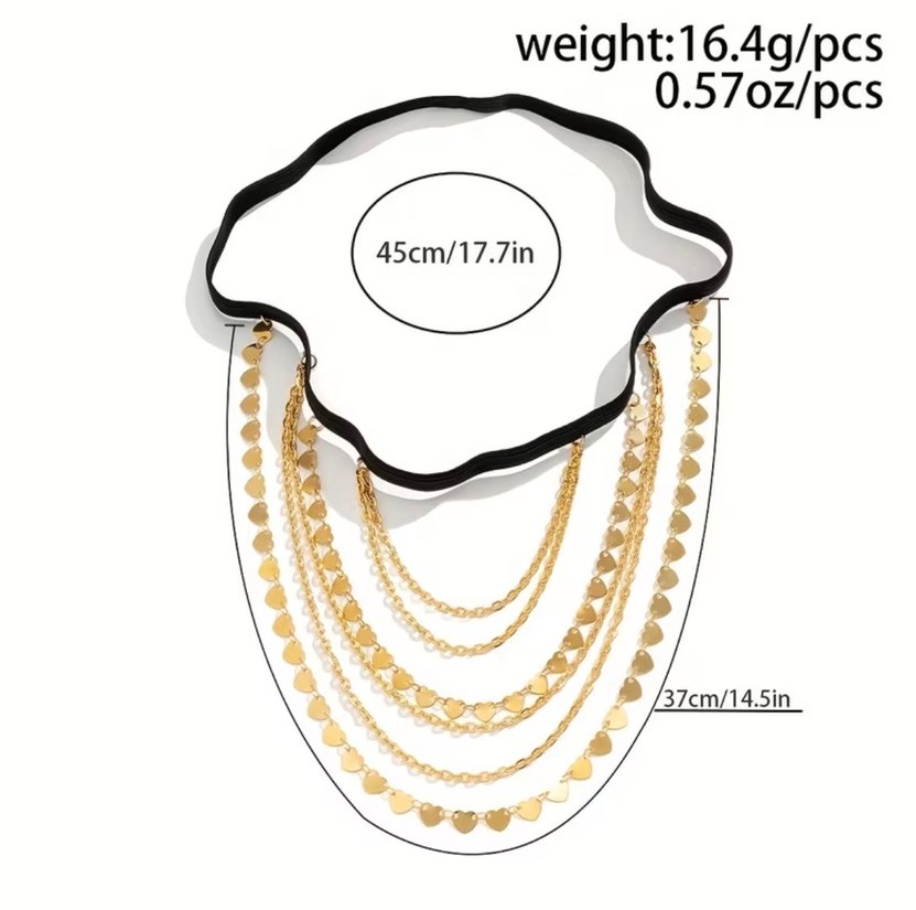 Zincir Detaylı Altın Renkli Bacak Zinciri - Görsel 3