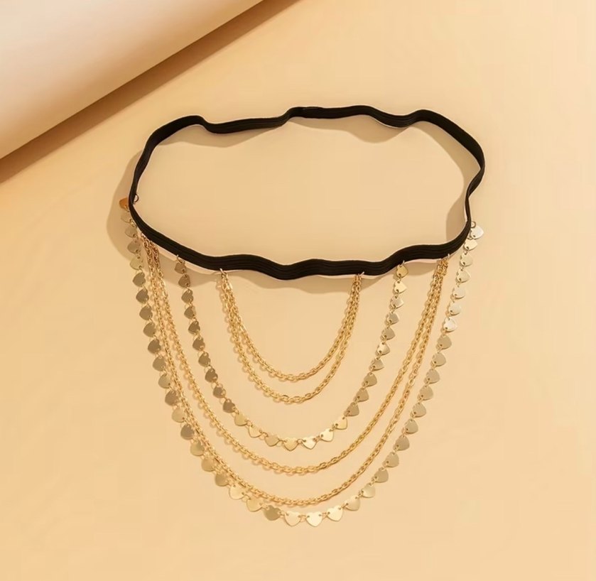 Zincir Detaylı Altın Renkli Bacak Zinciri - Görsel 4