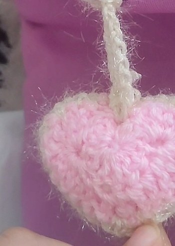 Dantel Detaylı Pembe Bohem çanta süsü