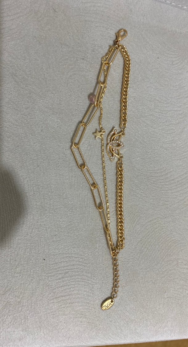 Altın Renkli Mini Zincirli Kadın bileklik - Görsel 2