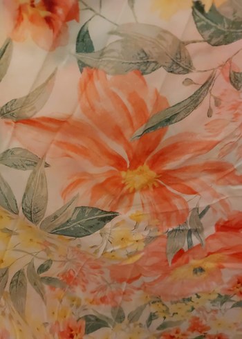 H&M Bohem Çok Renkli Askılı bol Uzun Elbise XXL - Görsel 3