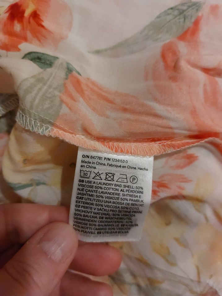 H&M Bohem Çok Renkli Askılı bol Uzun Elbise XXL - Görsel 5