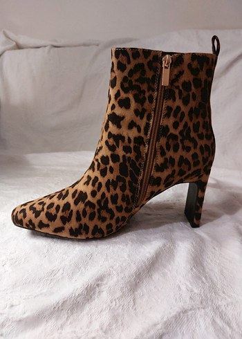 40 Beden kahverengi Renk Kahverengi Leopar Desenli Süet Topuklu Bot New Look COMFORT 40