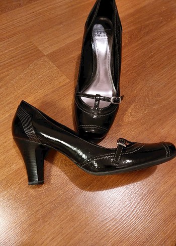 ESPRİT Tokalı Siyah kalın Topuklu Klasik Kadın Ayakkabı VİNTAGE - Görsel 4