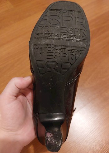 ESPRİT Tokalı Siyah kalın Topuklu Klasik Kadın Ayakkabı VİNTAGE - Görsel 9