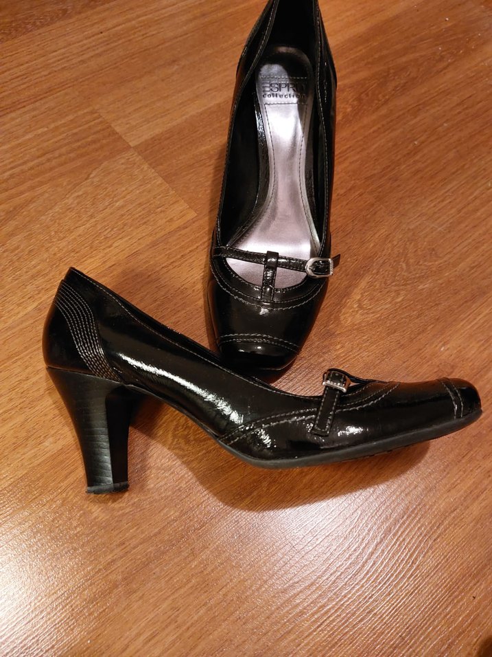 ESPRİT Tokalı Siyah kalın Topuklu Klasik Kadın Ayakkabı VİNTAGE - Görsel 4