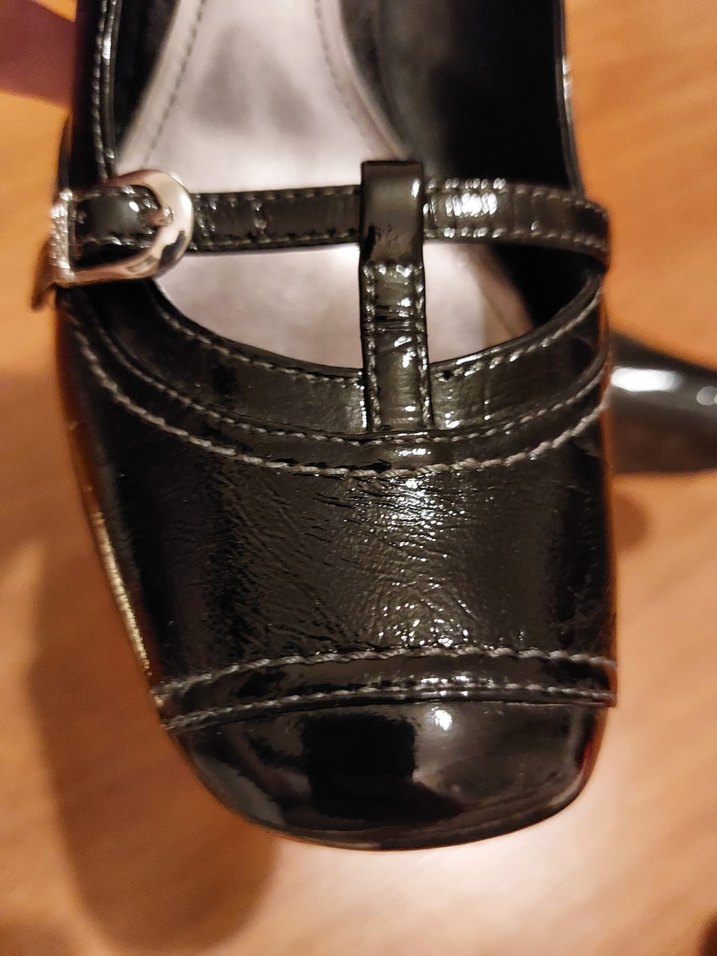 ESPRİT Tokalı Siyah kalın Topuklu Klasik Kadın Ayakkabı VİNTAGE - Görsel 3