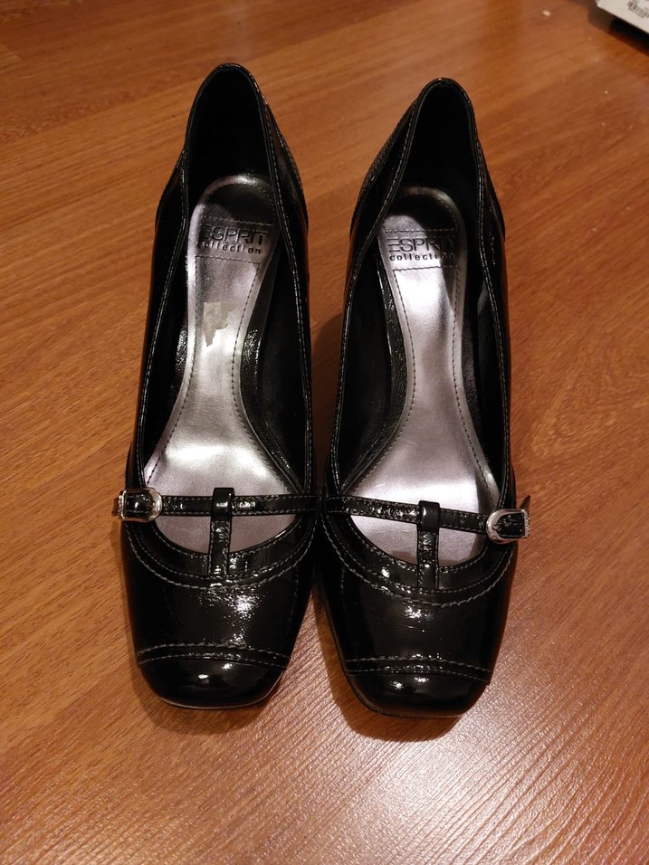 ESPRİT Tokalı Siyah kalın Topuklu Klasik Kadın Ayakkabı VİNTAGE - Görsel 2