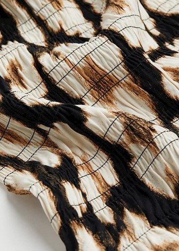 H&M leopar desenli kısa elbise XL - Görsel 2