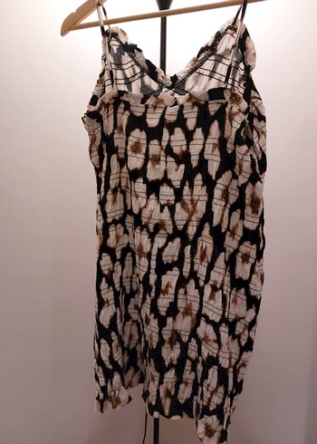 H&M leopar desenli kısa elbise XL - Görsel 3