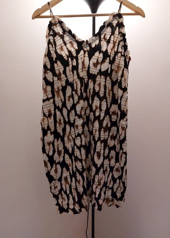 H&M leopar desenli kısa elbise XL - Görsel 5