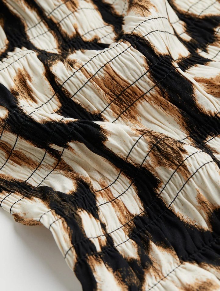 H&M leopar desenli kısa elbise XL - Görsel 2