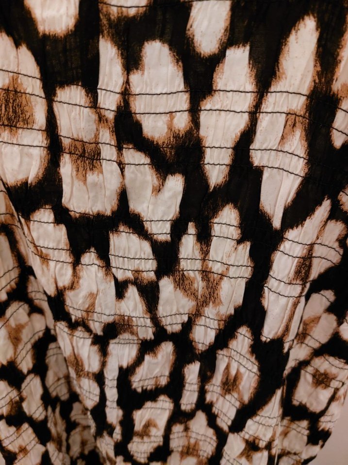 H&M leopar desenli kısa elbise XL - Görsel 4