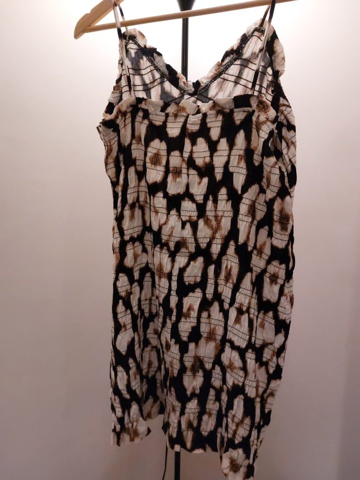 H&M leopar desenli kısa elbise XL - Görsel 3