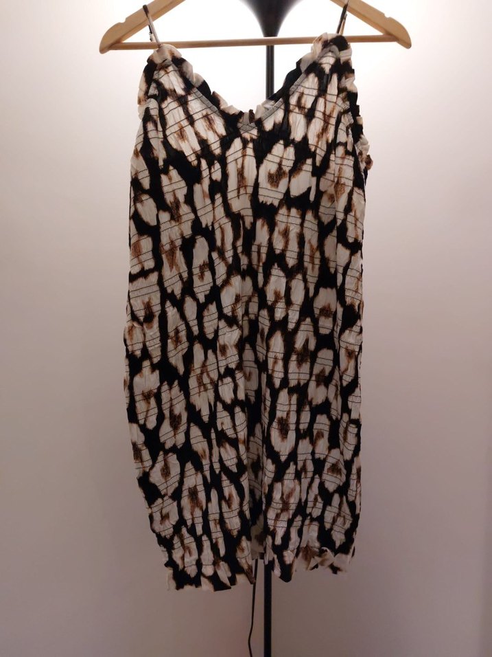 H&M leopar desenli kısa elbise XL - Görsel 5