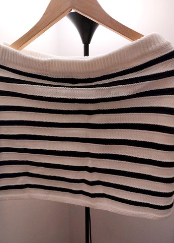 H&M Çizgili Triko Mini Etek - Görsel 2