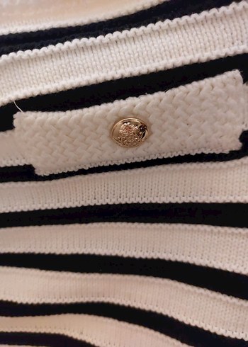 H&M Çizgili Triko Mini Etek - Görsel 3