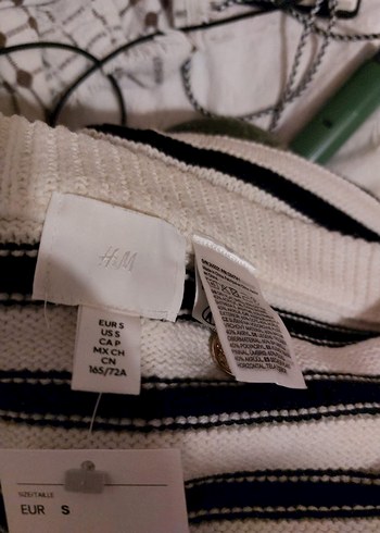 H&M Çizgili Triko Mini Etek - Görsel 5