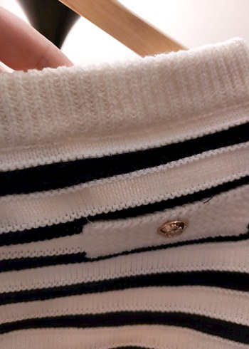 H&M Çizgili Triko Mini Etek - Görsel 4