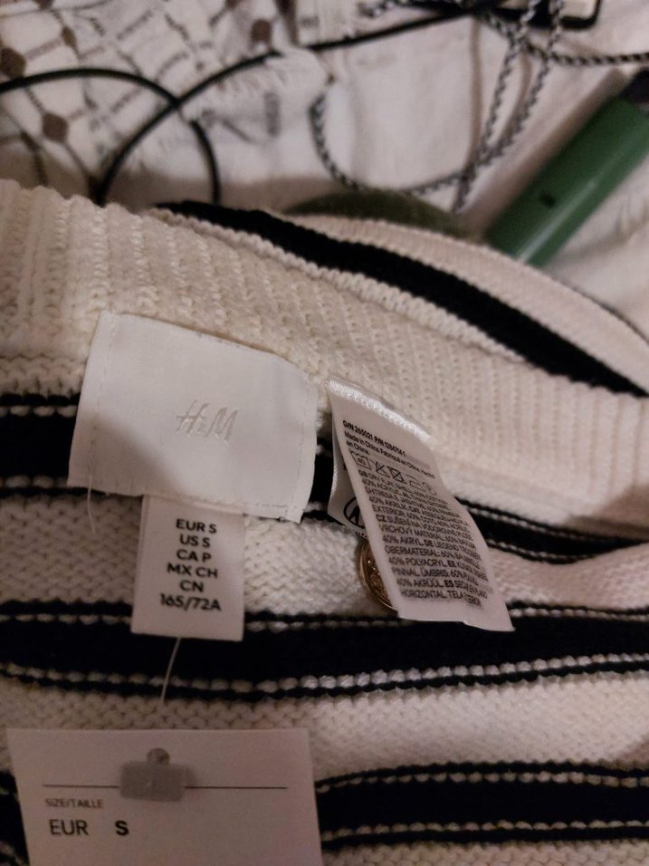 H&M Çizgili Triko Mini Etek - Görsel 5