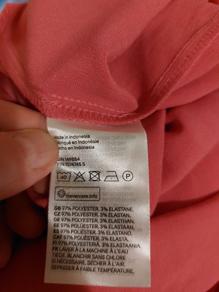 H&M Parlak füşyia ince askılı kısa elbise XL - Görsel 2