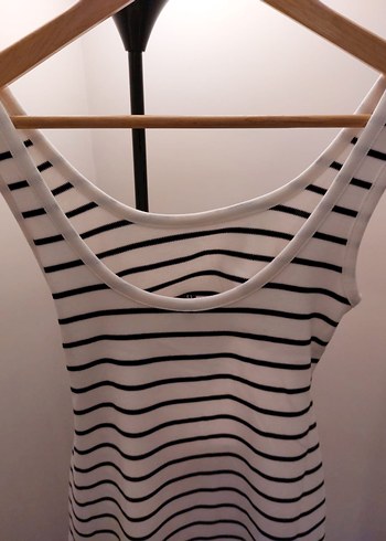 H&M Çizgili, Uzun, Kolsuz Kadın Elbise - Görsel 3