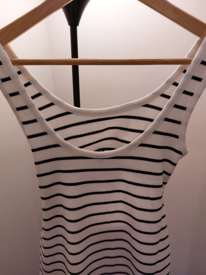 H&M Çizgili, Uzun, Kolsuz Kadın Elbise - Görsel 3