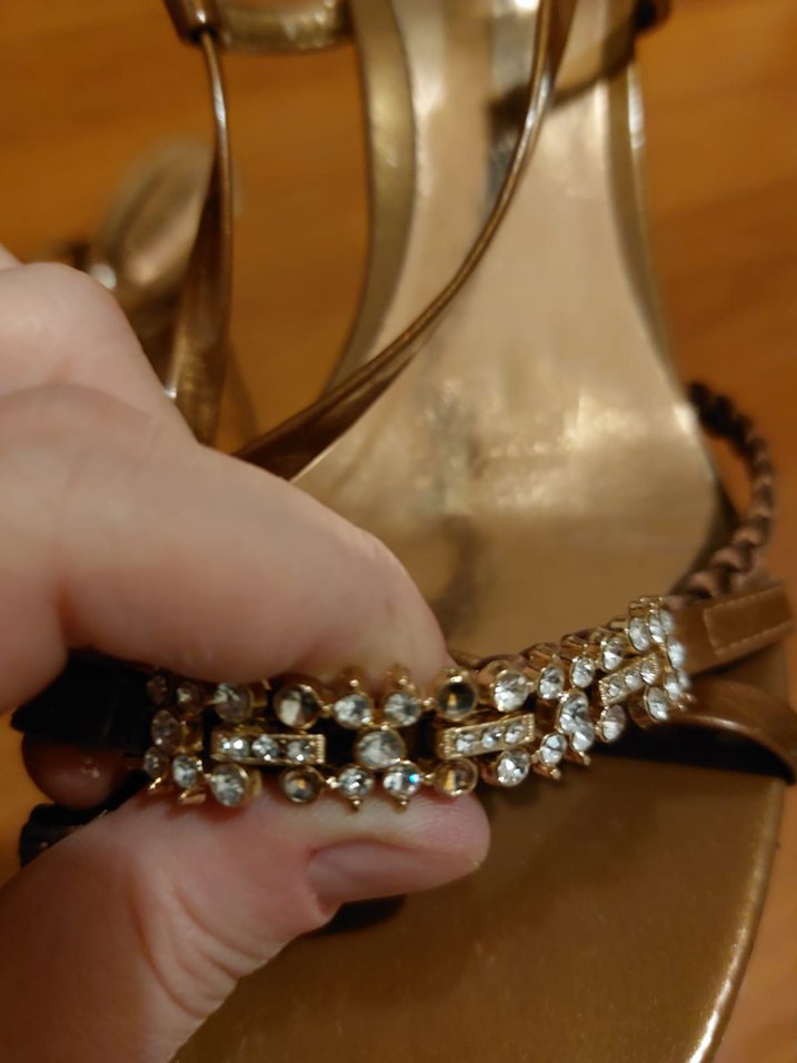 VİA UNO VİNTAGE Altın Renkli Stiletto Topuklu Kadın Ayakkabı - Görsel 5