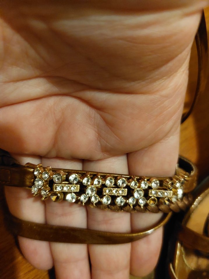 VİA UNO VİNTAGE Altın Renkli Stiletto Topuklu Kadın Ayakkabı - Görsel 4