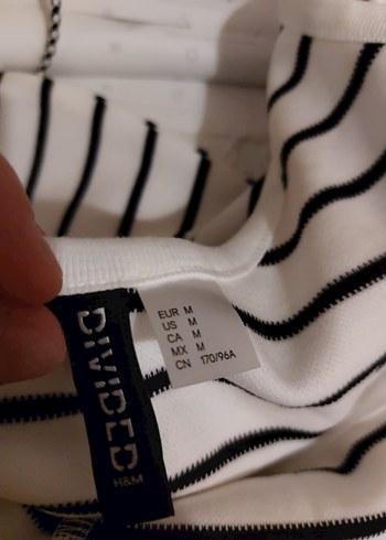 H&M Çizgili Uzun Kesim Kolsuz Elbise M - Görsel 7