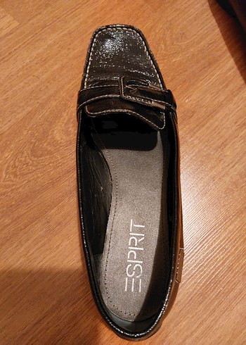 ESPRIT Siyah Deri Tokalı Kadın Günlük Ayakkabı VİNTAGE - Görsel 3