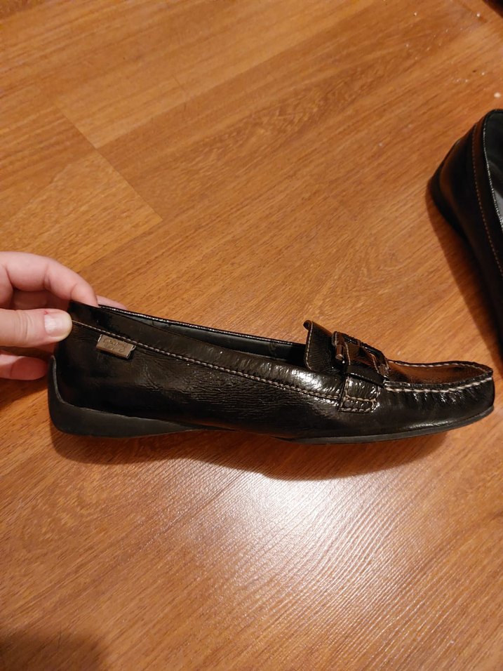 ESPRIT Siyah Deri Tokalı Kadın Günlük Ayakkabı VİNTAGE - Görsel 5