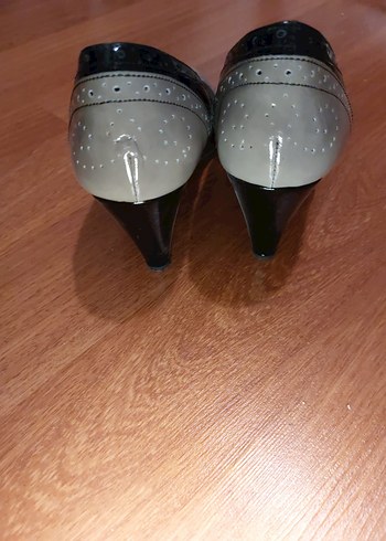 BİNOME VİNTAGE SİYAH VE GRİ Kadın Klasik Topuklu Ayakkabı - Görsel 6