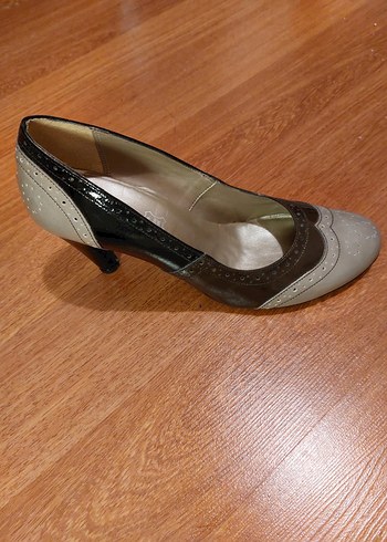 BİNOME VİNTAGE SİYAH VE GRİ Kadın Klasik Topuklu Ayakkabı - Görsel 4