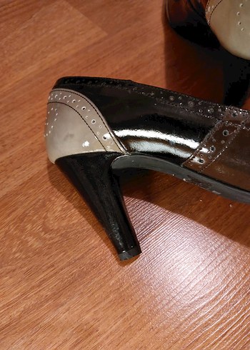 BİNOME VİNTAGE SİYAH VE GRİ Kadın Klasik Topuklu Ayakkabı - Görsel 8